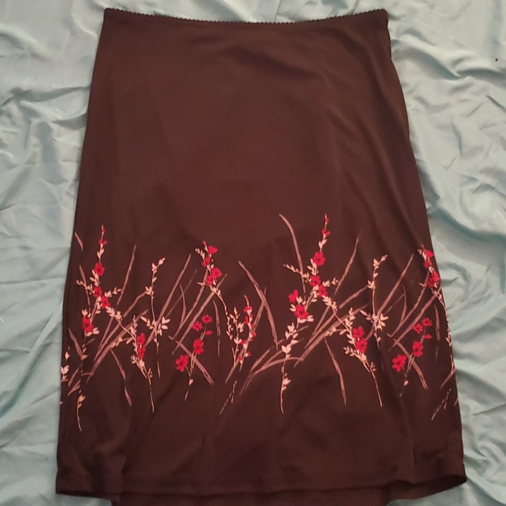 Express womens floral skirt large